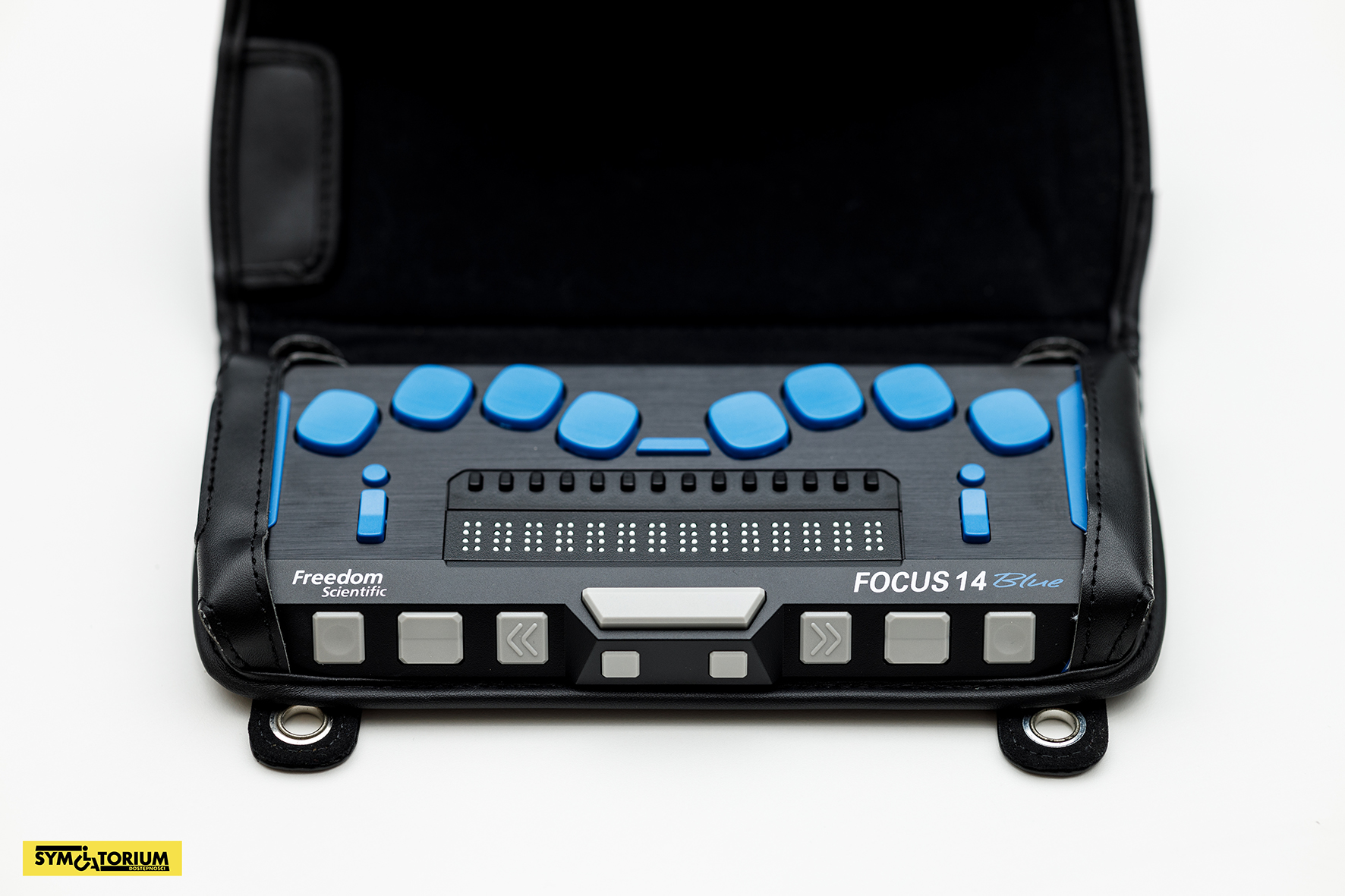 Monitor brajlowski, Focus 14 Blue, niebiesko białe przyciski, czarna obudowa